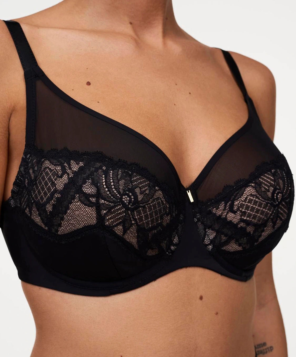 Soutien-gorge armatures très enveloppant Chantelle Orangerie Dream noir C17Q10-011
