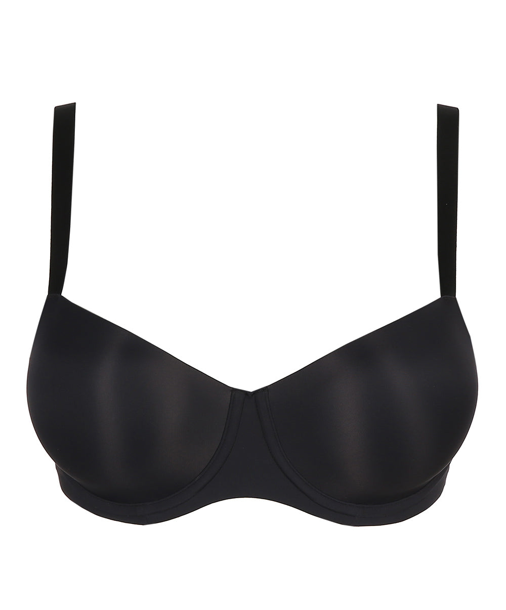 Soutien-gorge balconnet grande taille rembourré lisse invisible à armatures PrimaDonna Figuras charbon 0263252-CHB