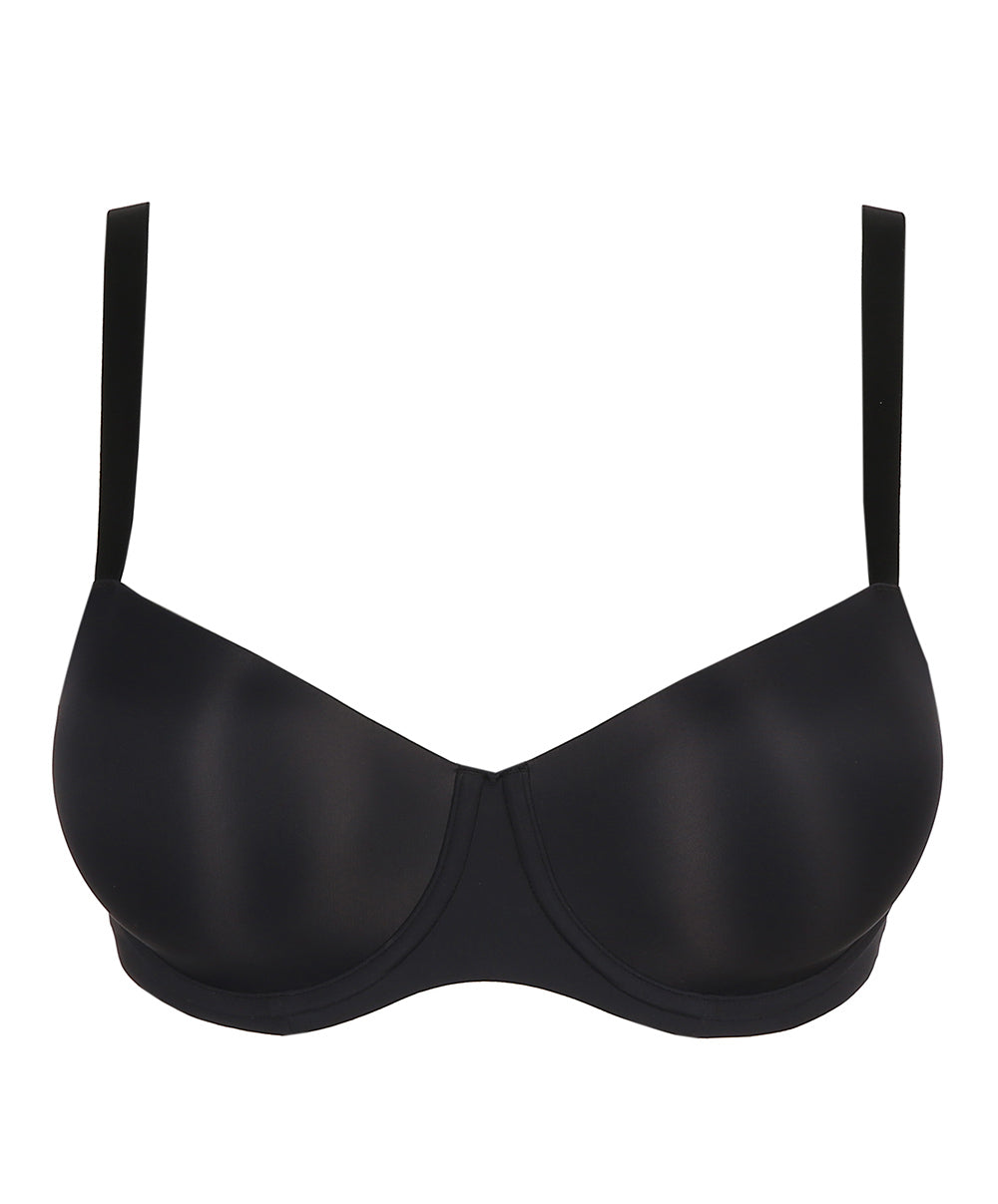 Soutien-gorge balconnet grande taille rembourré lisse invisible à armatures PrimaDonna Figuras charbon 0263252-CHB