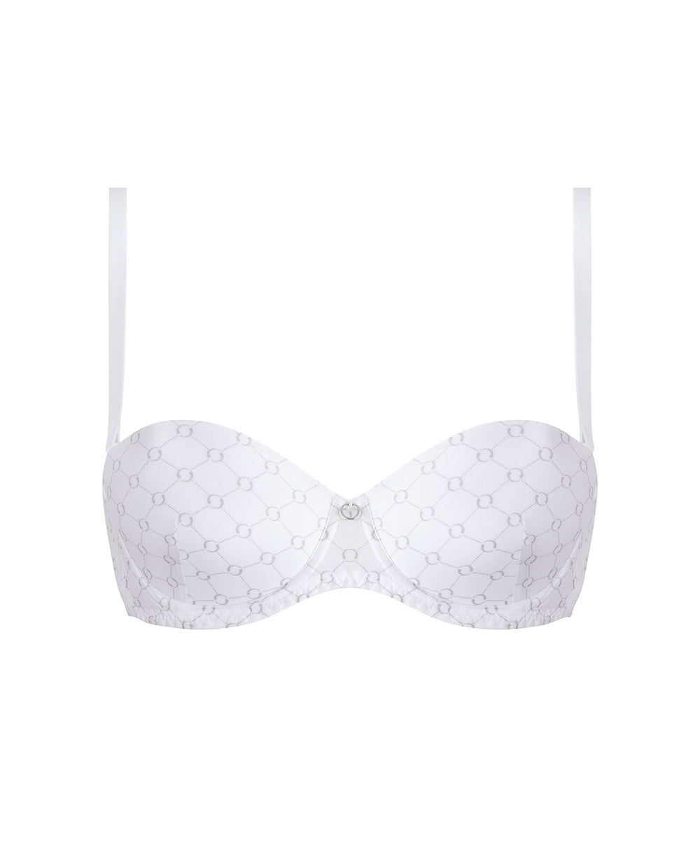 Soutien-gorge bandeau bretelles amovibles Antigel de Lise Charmel Bijou du jour blanc ECH5632-BB