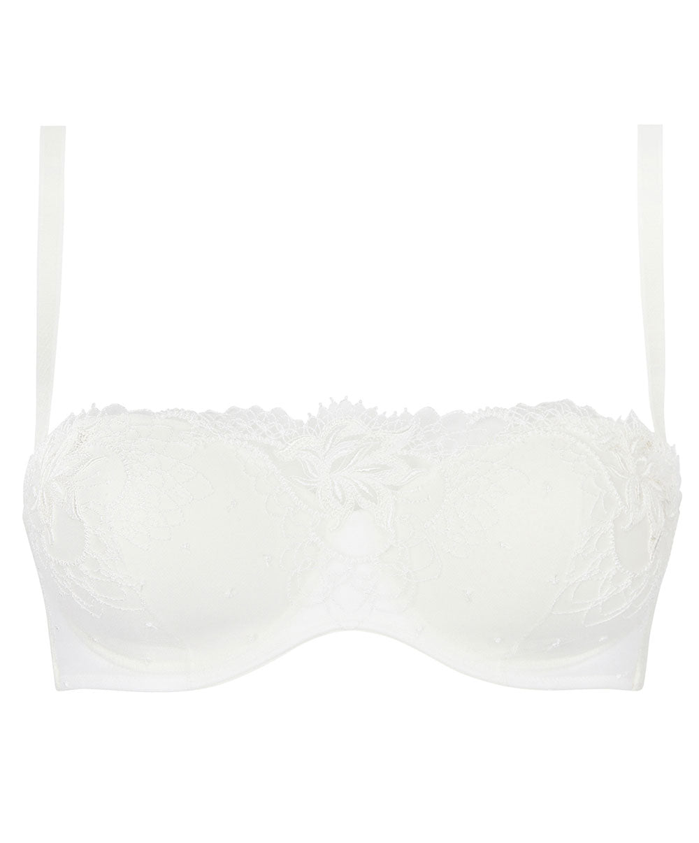 Soutien-gorge bandeau bretelles amovibles Lise Charmel Princesse Iris écru nacre ACH5681-EN 5