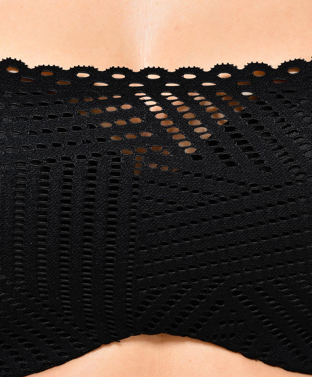 Soutien-gorge bandeau coque tressage graphic Antigel de Lise Charmel Noir ECC5637-8337-TN