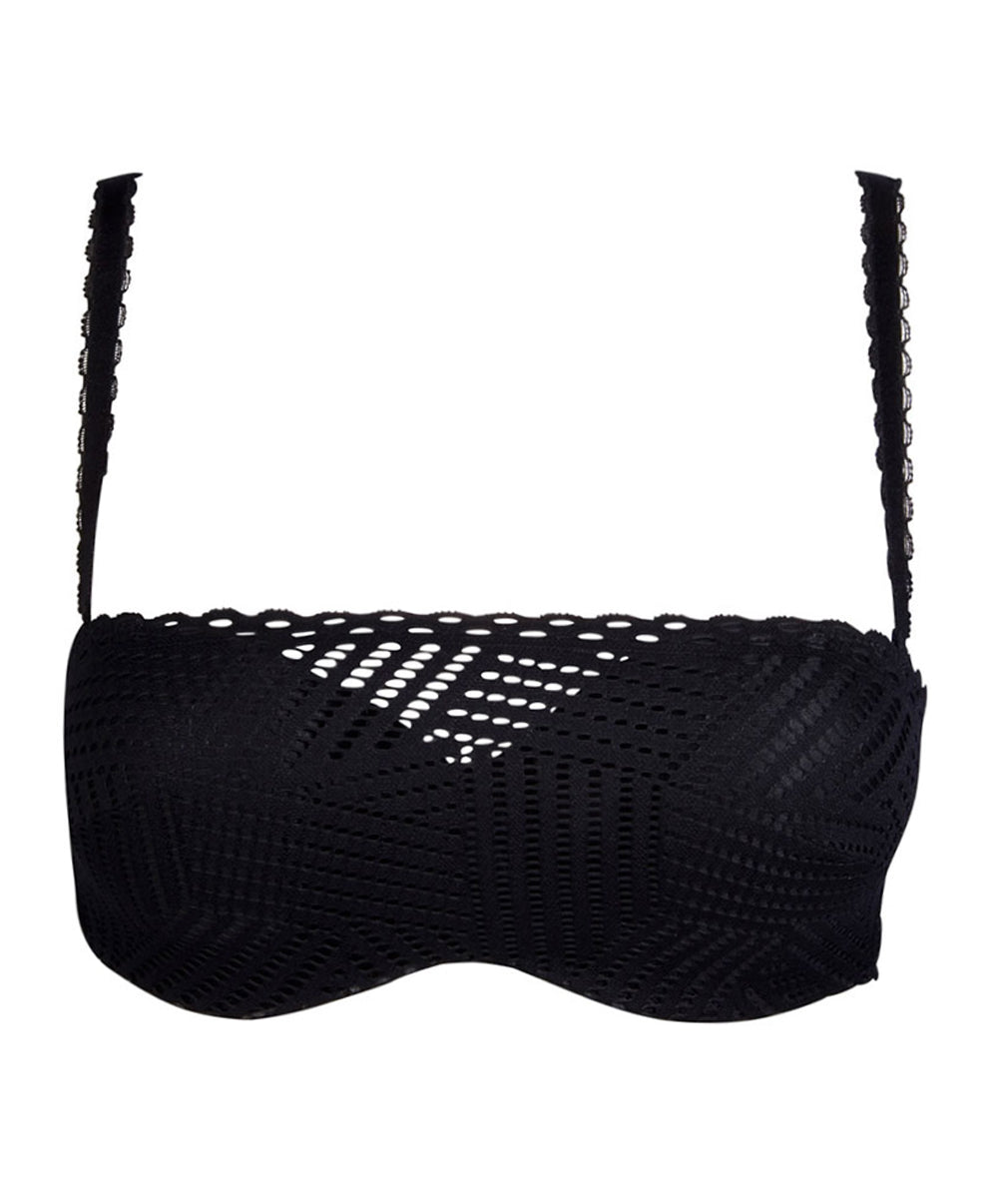 Soutien-gorge bandeau coque tressage graphic Antigel de Lise Charmel Noir ECC5637-8337-TN
