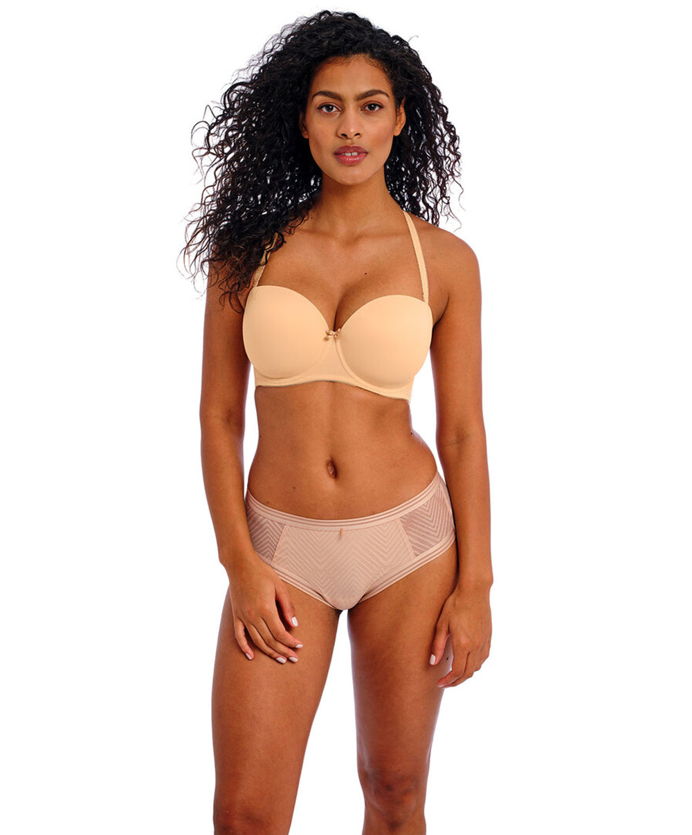 Soutien-gorge bandeau moulé armatures bretelles amovibles Freya Deco nude AA4233-NUE