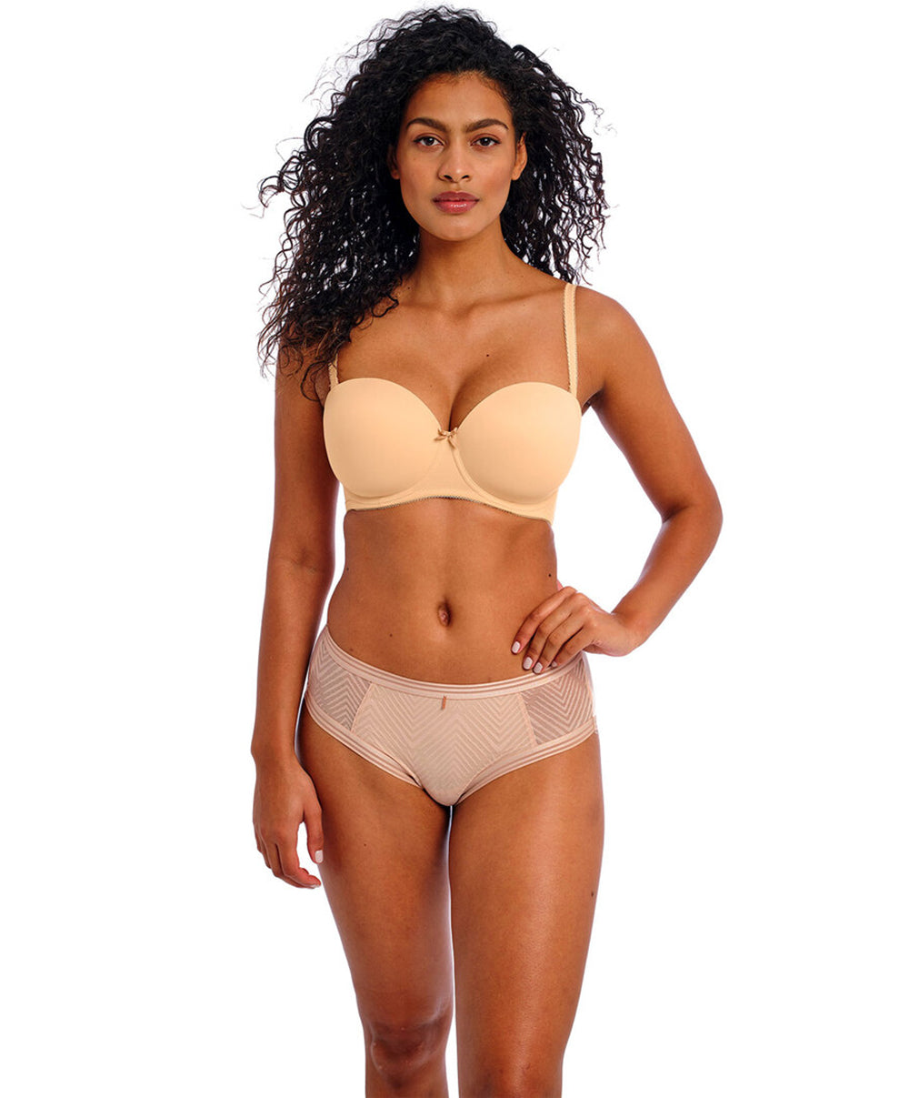 Soutien-gorge bandeau moulé armatures bretelles amovibles Freya Deco nude AA4233-NUE