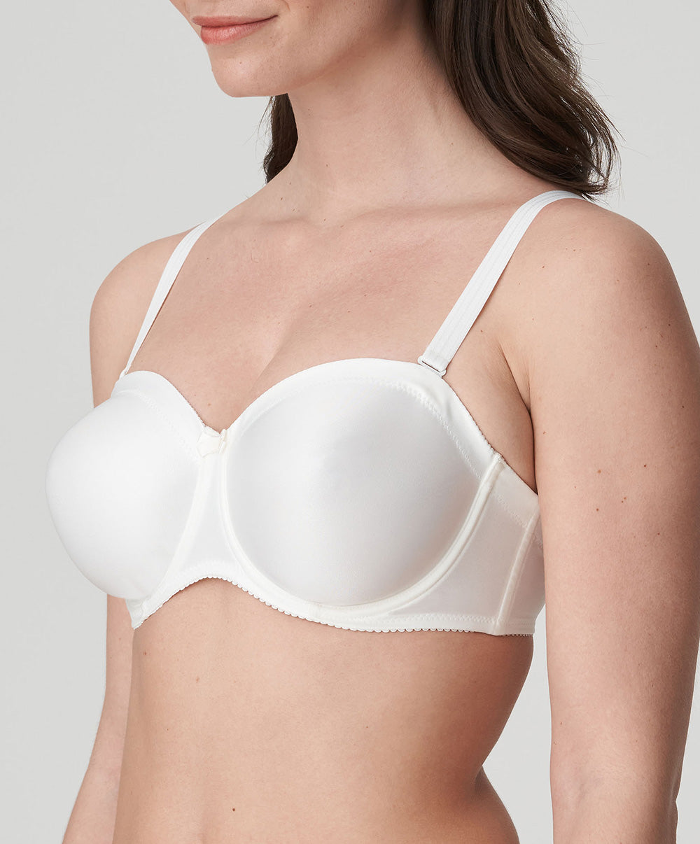 Soutien-gorge bandeau moulé lisse bretelles amovibles invisible à armatures PrimaDonna Satin noir 0161331-NAT