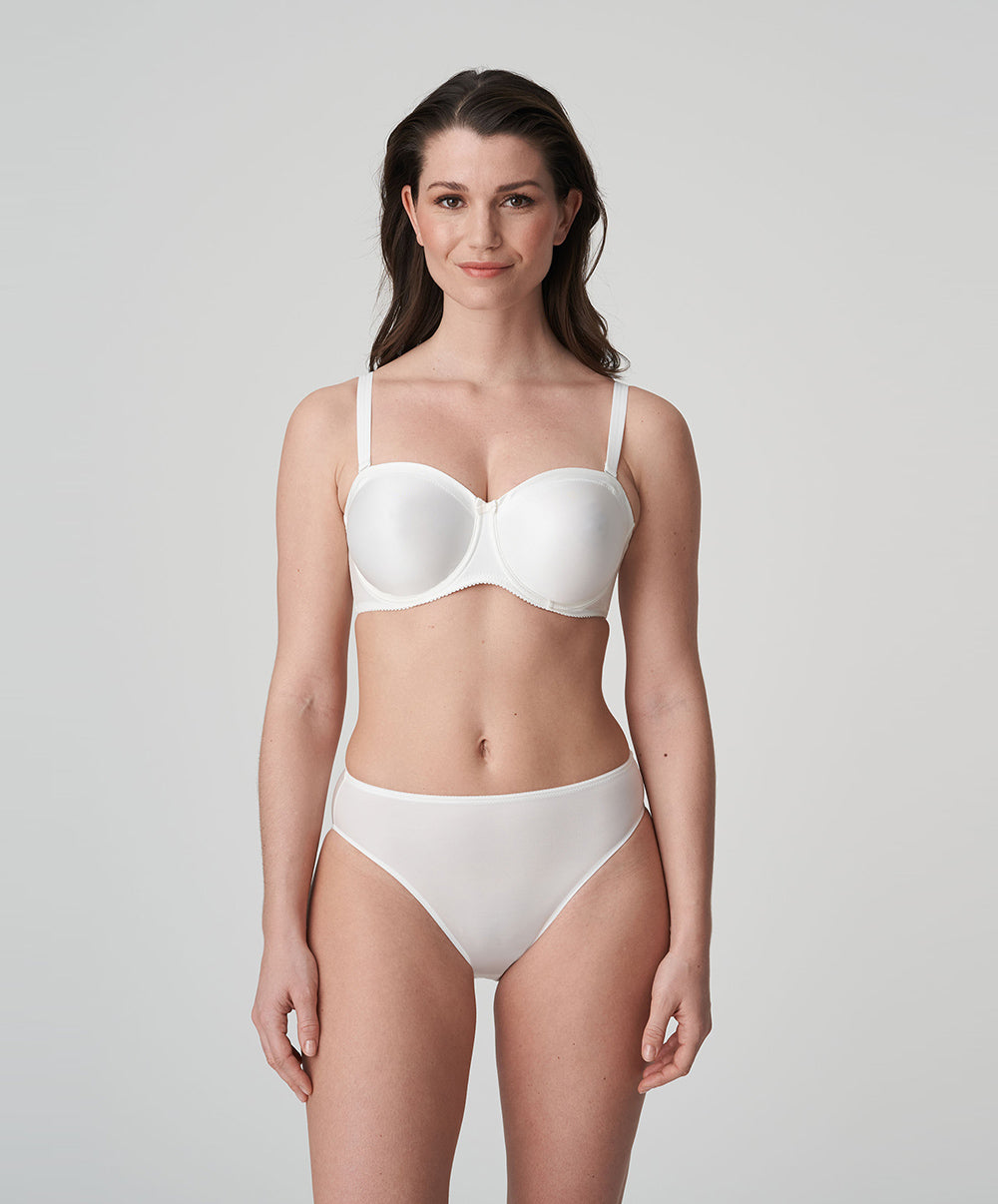 Soutien-gorge bandeau moulé lisse bretelles amovibles invisible à armatures PrimaDonna Satin noir 0161331-NAT