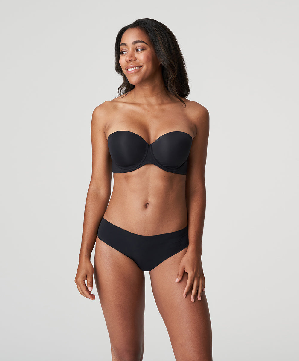 Soutien-gorge bandeau rembourré lisse bretelles amovibles invisible à armatures PrimaDonna Figuras charbon 0263258-CHB
