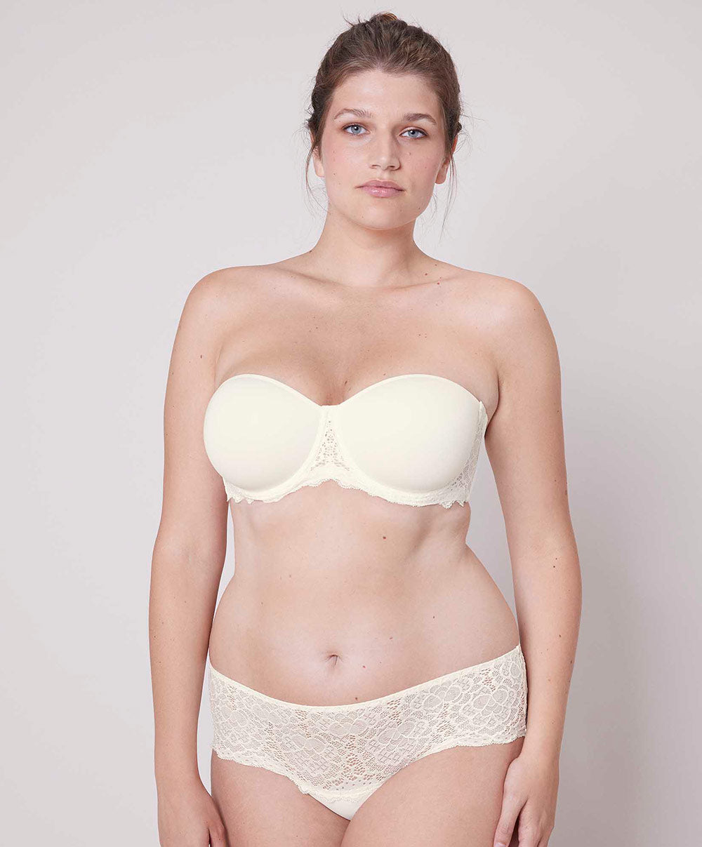 Soutien-gorge bandeau sans bretelles moulé spacer Simone Pérèle Caresse naturel 12A300-030