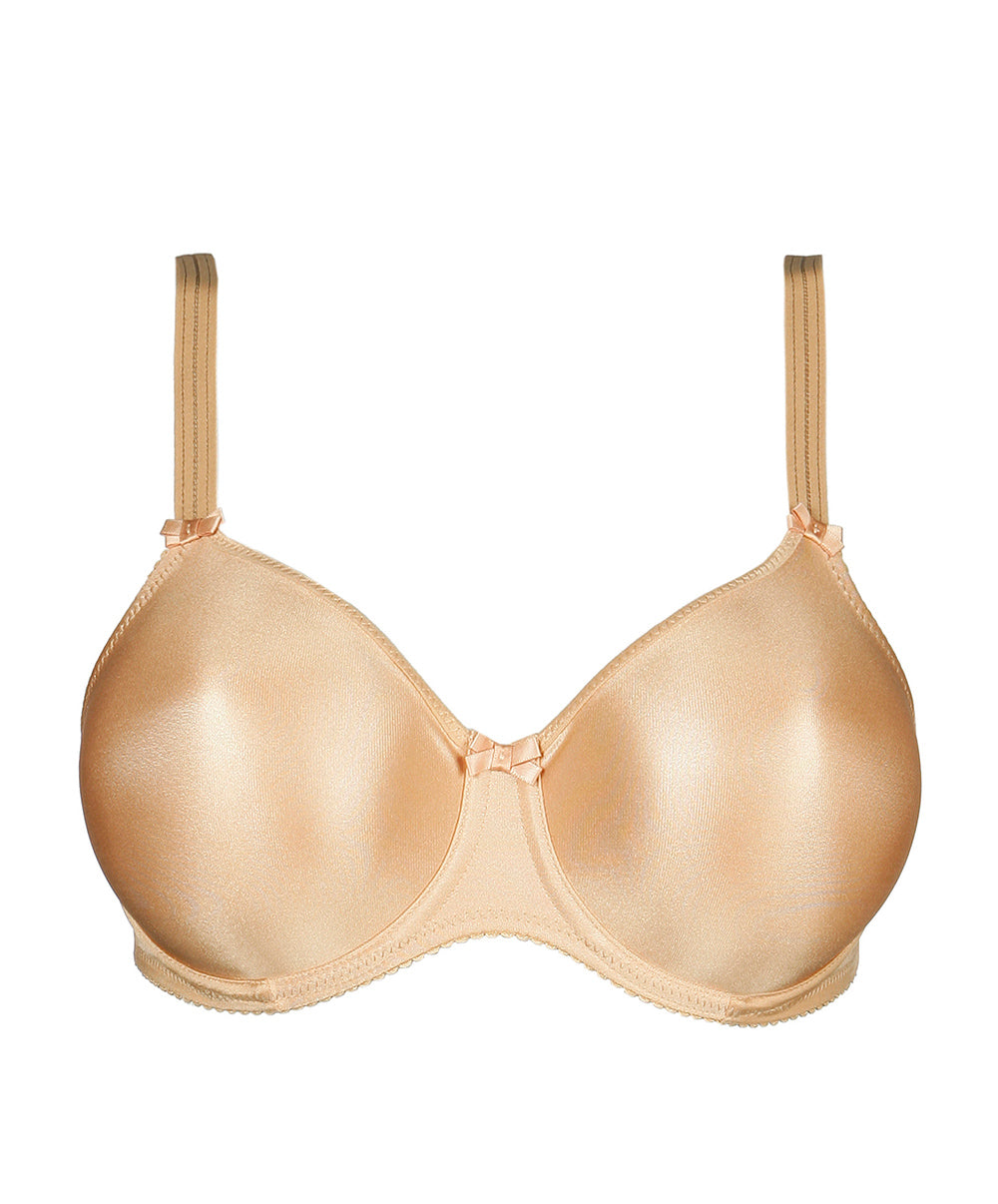 Soutien-gorge bonnets moulés lisses à armatures invisible PrimaDonna Satin cognac 0161330-COG