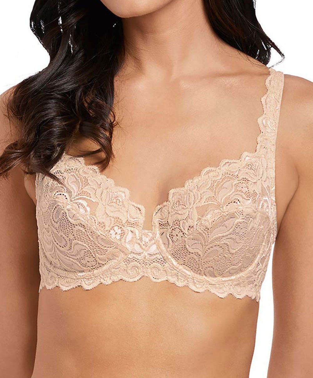 Soutien-gorge armatures classique Wacoal Eglantine creme brulee WEBFA662-CBE face