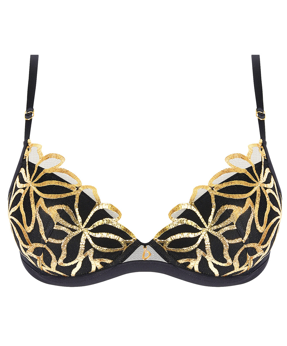 Soutien-gorge coque Lise Charmel Éclats d'Or noir or ACJ8529-NO