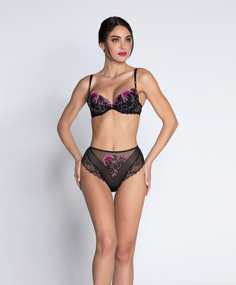 Soutien-gorge coque moulé Lise Charmel Floraison Passion safran rose ACH8586-SR