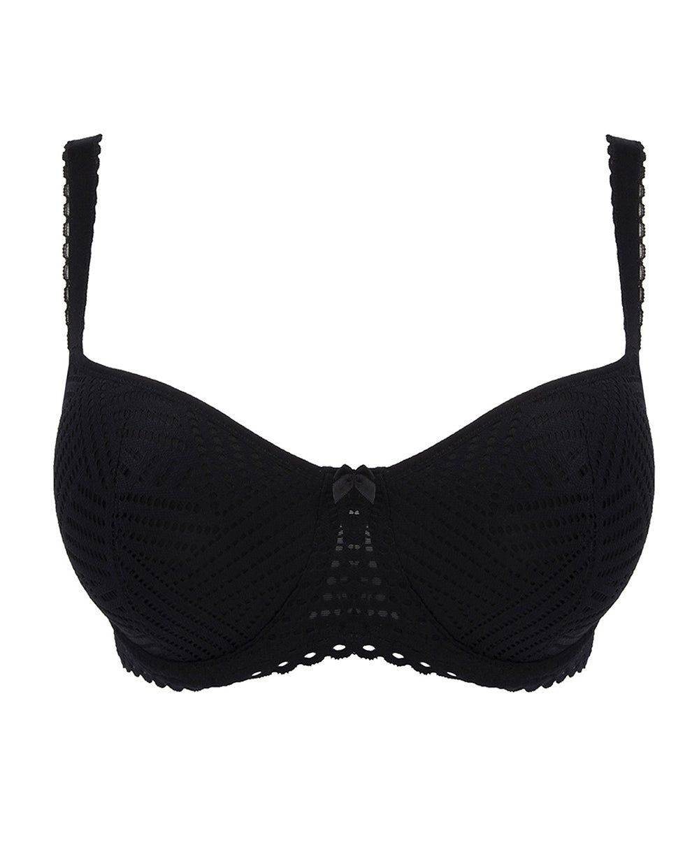 Soutien-gorge Coque Bonnets Profonds tressage graphic Antigel de Lise Charmel Noir FCC3837-TN