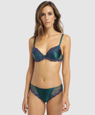 Soutien-gorge coque en soie Lise Charmel Splendeur soie turquoise ACC8580-ST
