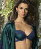 Soutien-gorge coque en soie Lise Charmel Splendeur soie turquoise ACC8580-ST