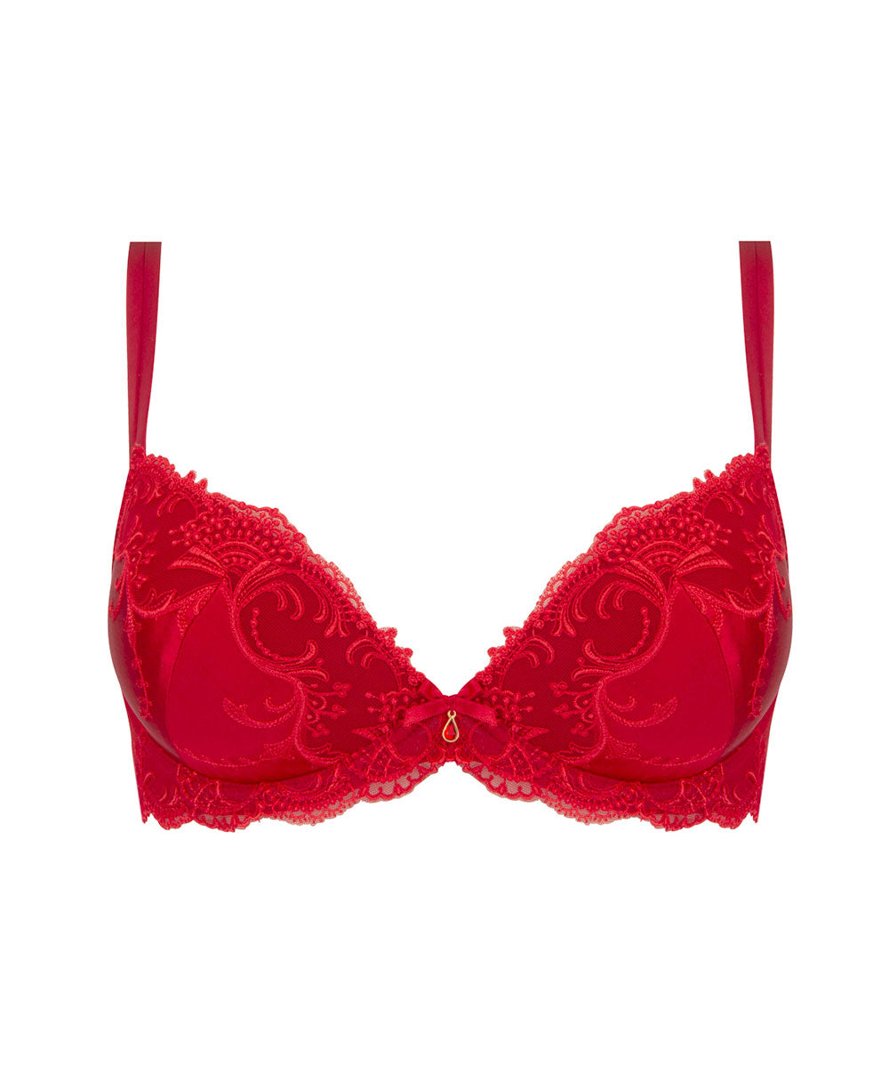 Soutien-gorge coque en soie Lise Charmel Splendeur soie rouge ACC8580-RS 2