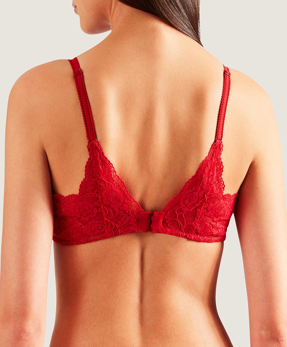 Soutien-gorge coque moulé lisse spacer rouge Rosessence rouge gala Aubade HK09-02-GALA