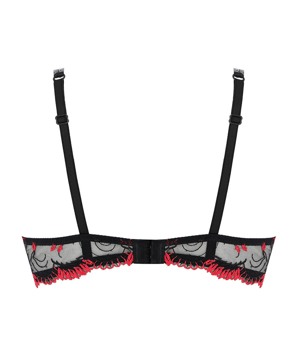 Soutien-gorge corbeille Lise Charmel Écrin Désir noir et rouge