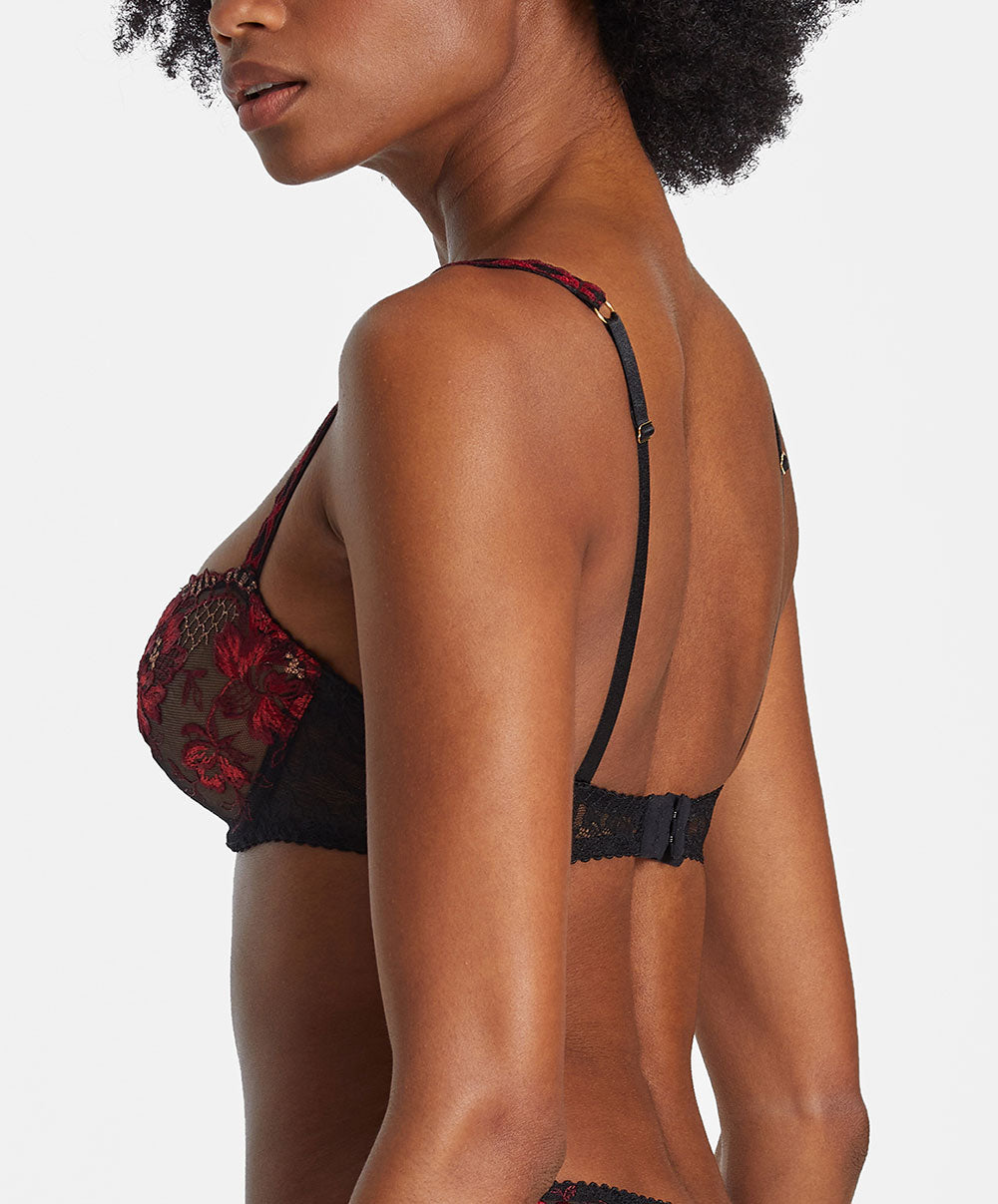 Soutien-gorge corbeille Mélodie d'été black cherry Aubade ICF14-BCHE