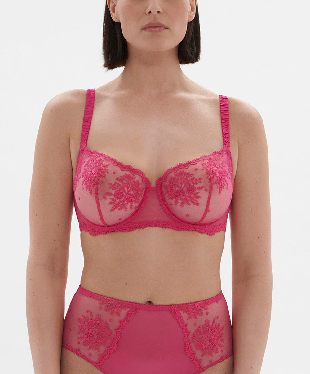 Soutien-gorge corbeille Simone Pérèle Intrigue rose disco 1E2330-346