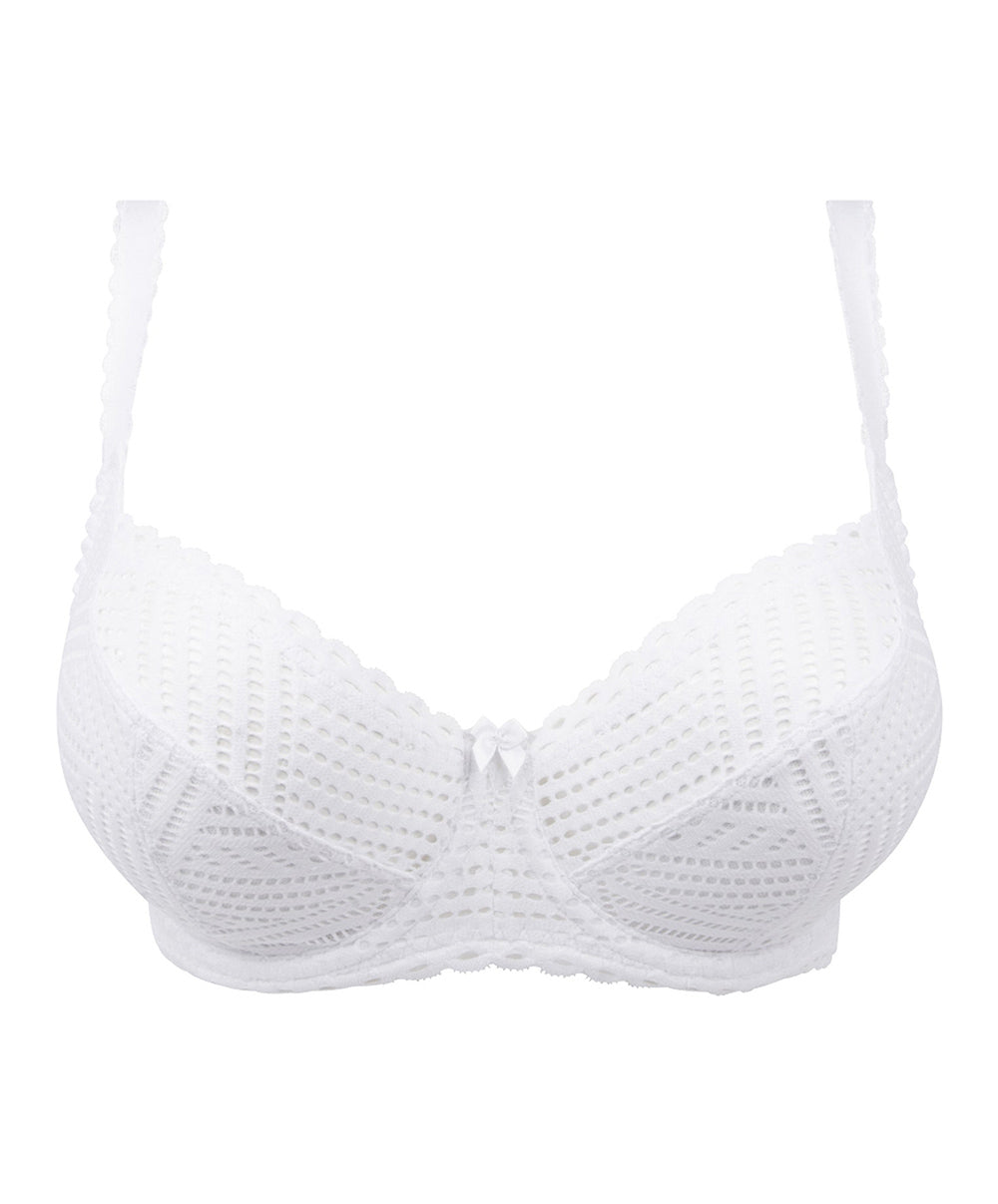 Soutien-gorge corbeille bonnets profonds "Fitting" Antigel de Lise Charmel Tressage Graphic blanc FCC2837-TB