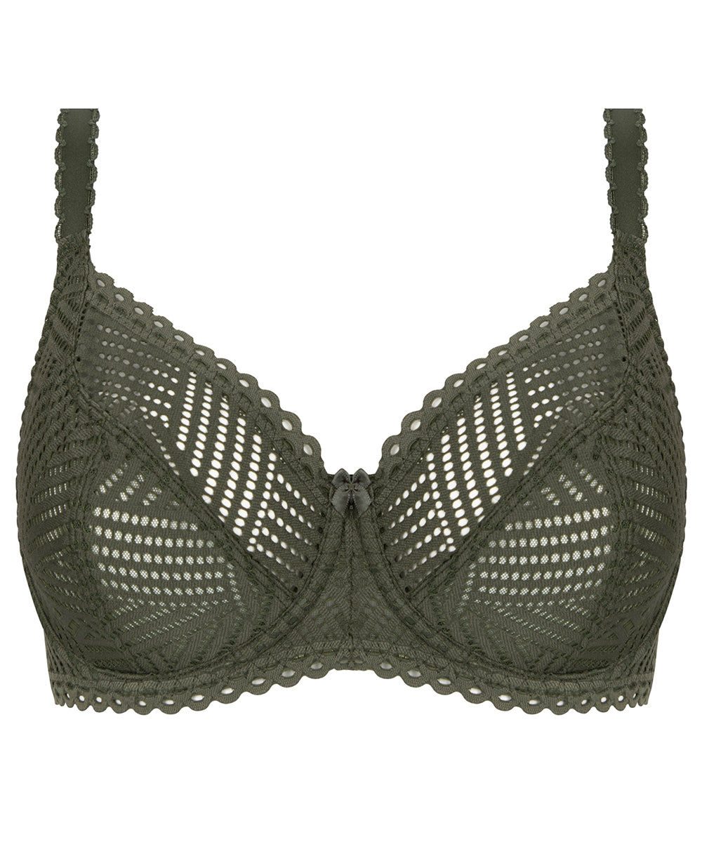 Soutien-gorge corbeille bonnets profonds "Fitting" Antigel de Lise Charmel Tressage Graphic éclat aventure kaki FCC2837-EA