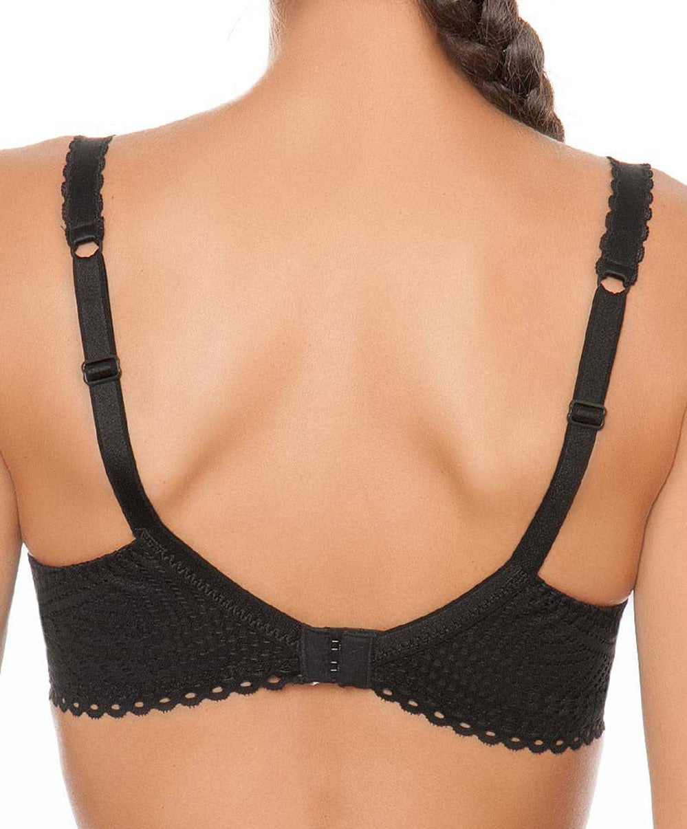 Soutien-gorge corbeille bonnets profonds "Fitting" Antigel de Lise Charmel Tressage Graphic noir FCC2837-TN