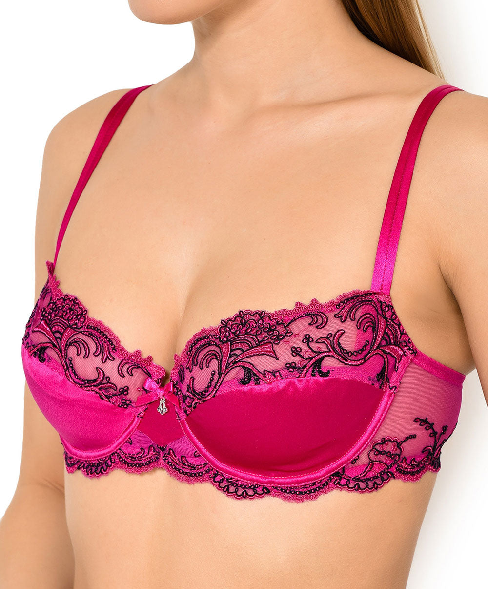 Soutien-gorge corbeille en soie Lise Charmel Splendeur soie fuchsia ACC3080-SF