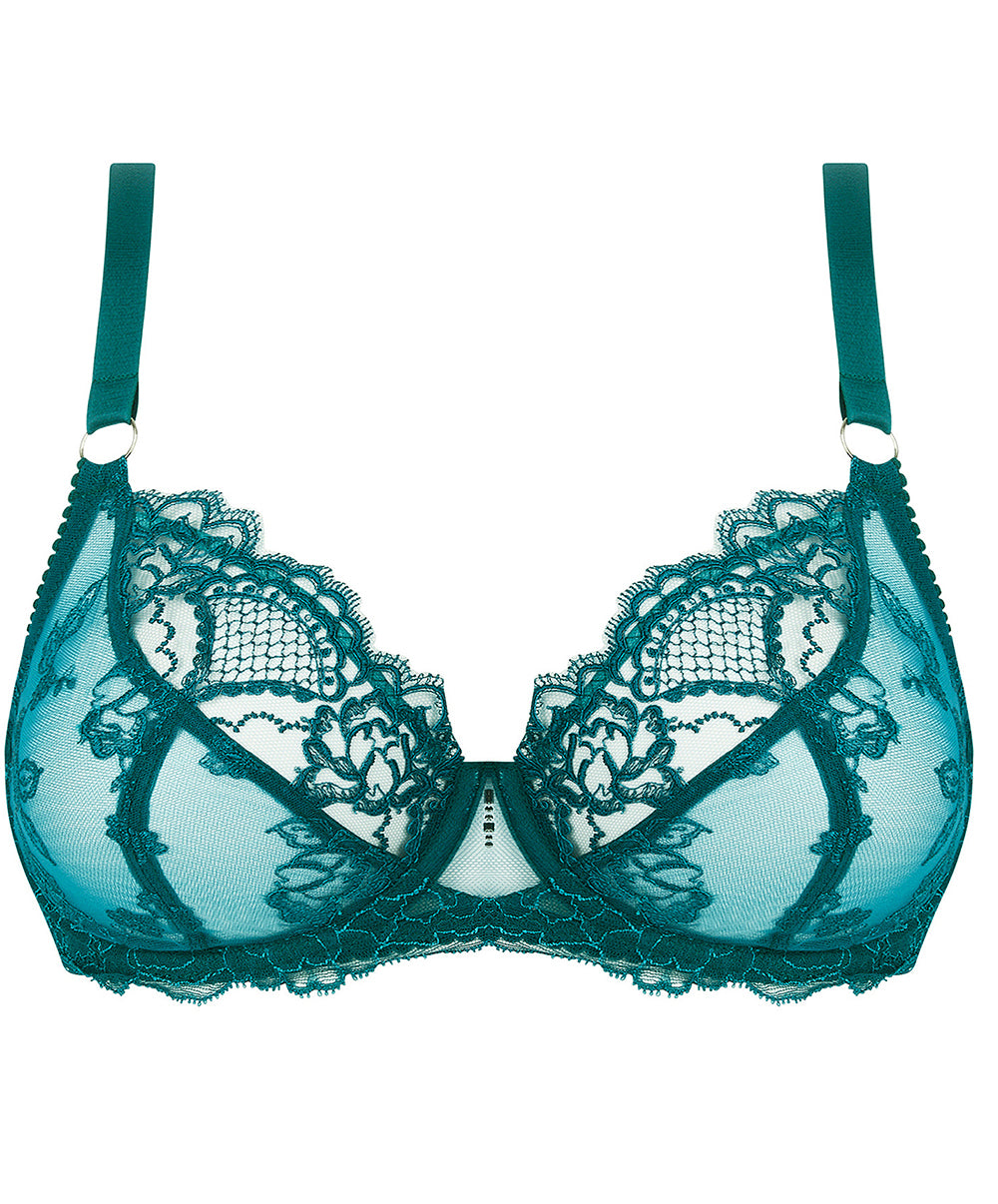 Soutien-gorge corbeille grand taille Lise Charmel Sublime en Dentelle vert princesse ACH2813-VP