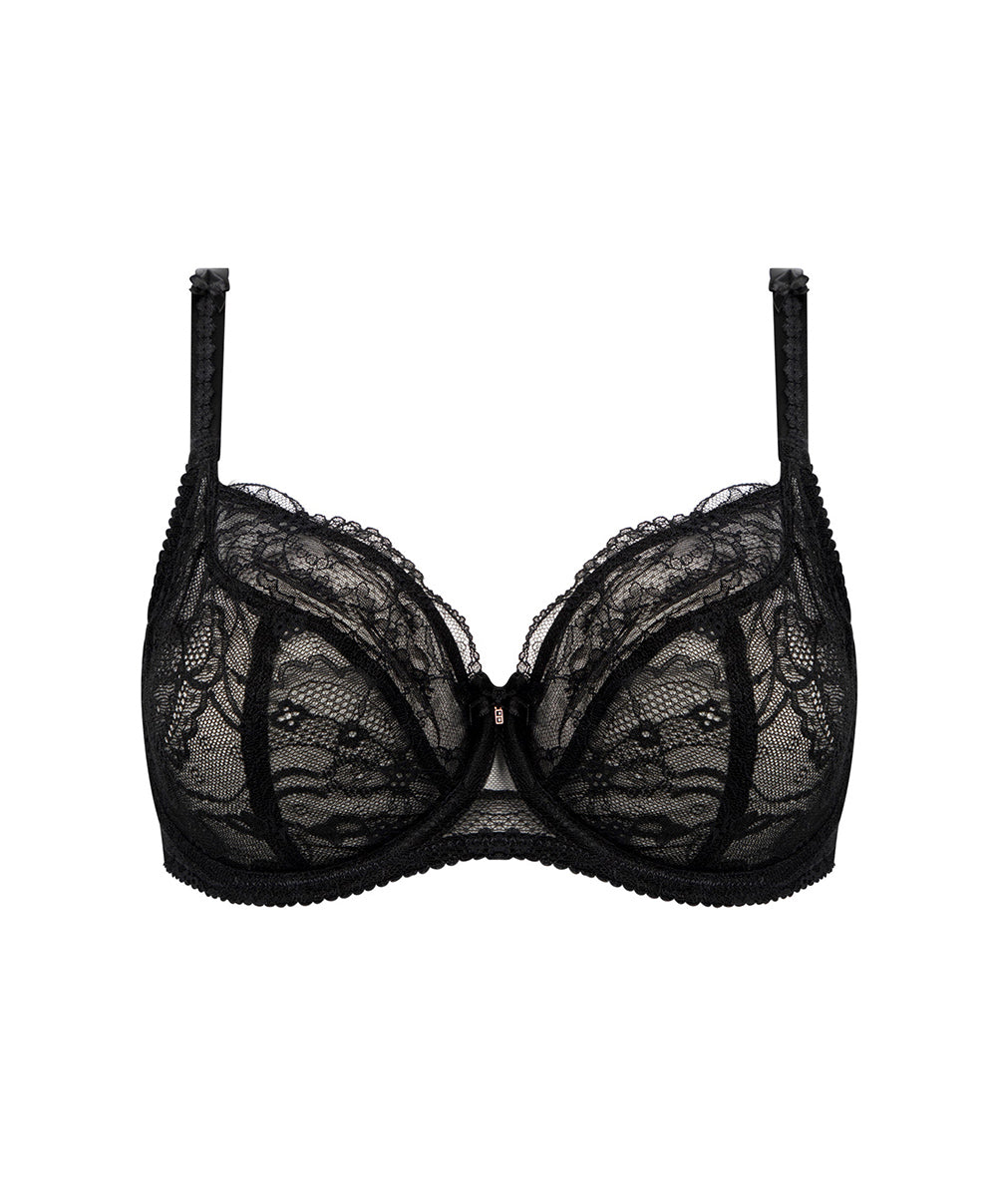 Soutien-gorge corbeille grande taille Lise Charmel Féérie Couture noir BCH2874-NO