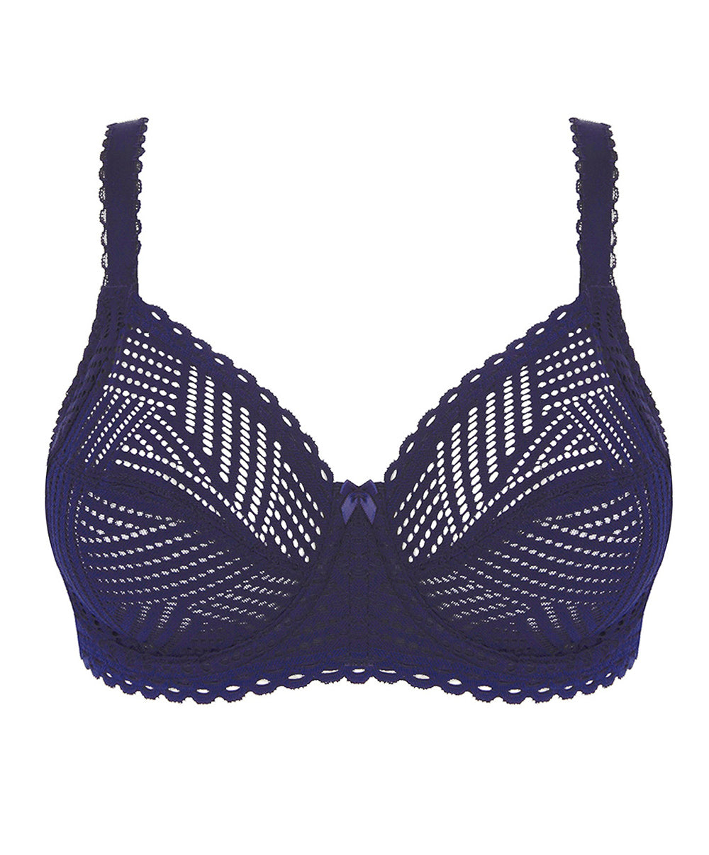 Soutien-gorge couvrant grande taille "Bien-être" Antigel de Lise Charmel Tressage Graphic marine FCC6137-TM 100