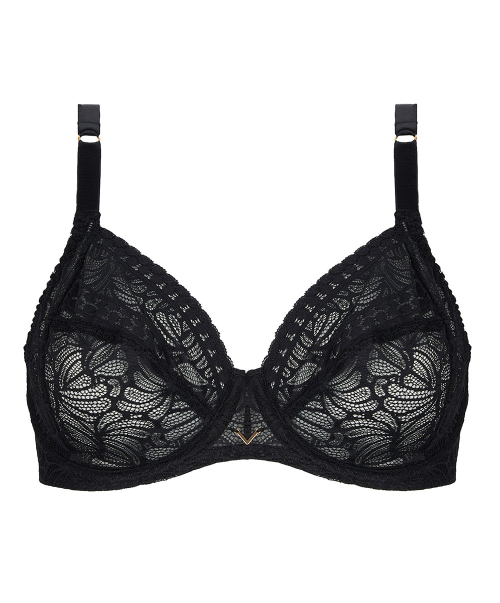 Soutien-gorge couvrant grande taille armature "Bien-être" Antigel de Lise Charmel Atelier Séduction noir FCH6157-NO