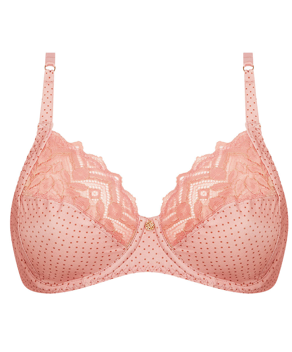 Soutien-gorge couvrant grande taille armature "Bien-être" Antigel de Lise Charmel Pétille en Glam bulles rosées FCH6182-BR