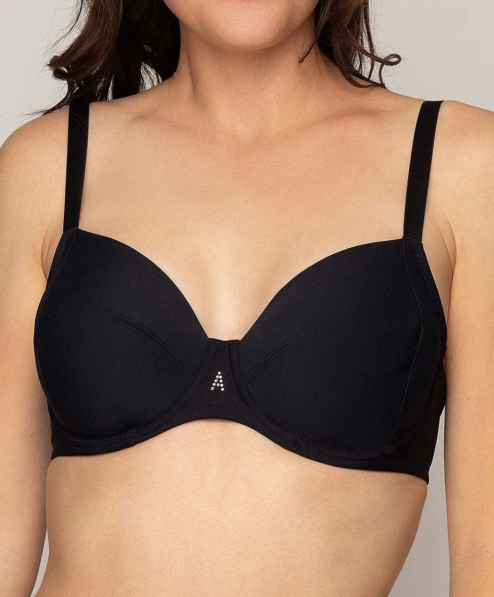 Soutien-gorge couvrant grande taille armatures Antigel de Lise Charmel Culte Beauté noir FCH6066-NO