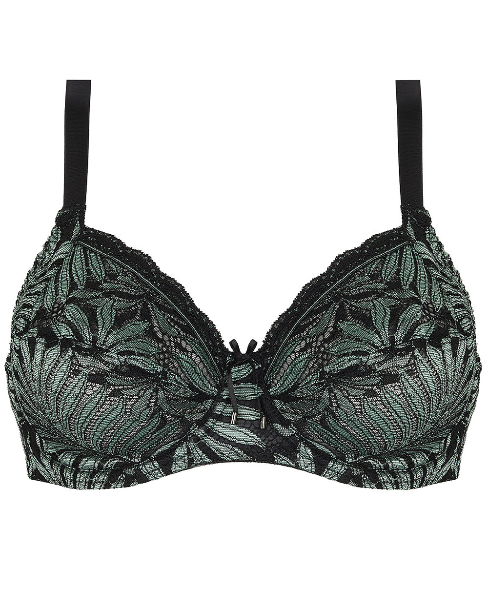 Soutien-gorge couvrant grande taille armatures "Bien-être" Antigel de Lise Charmel Jungle du Soir vert minuit FCJ6144-VM 100