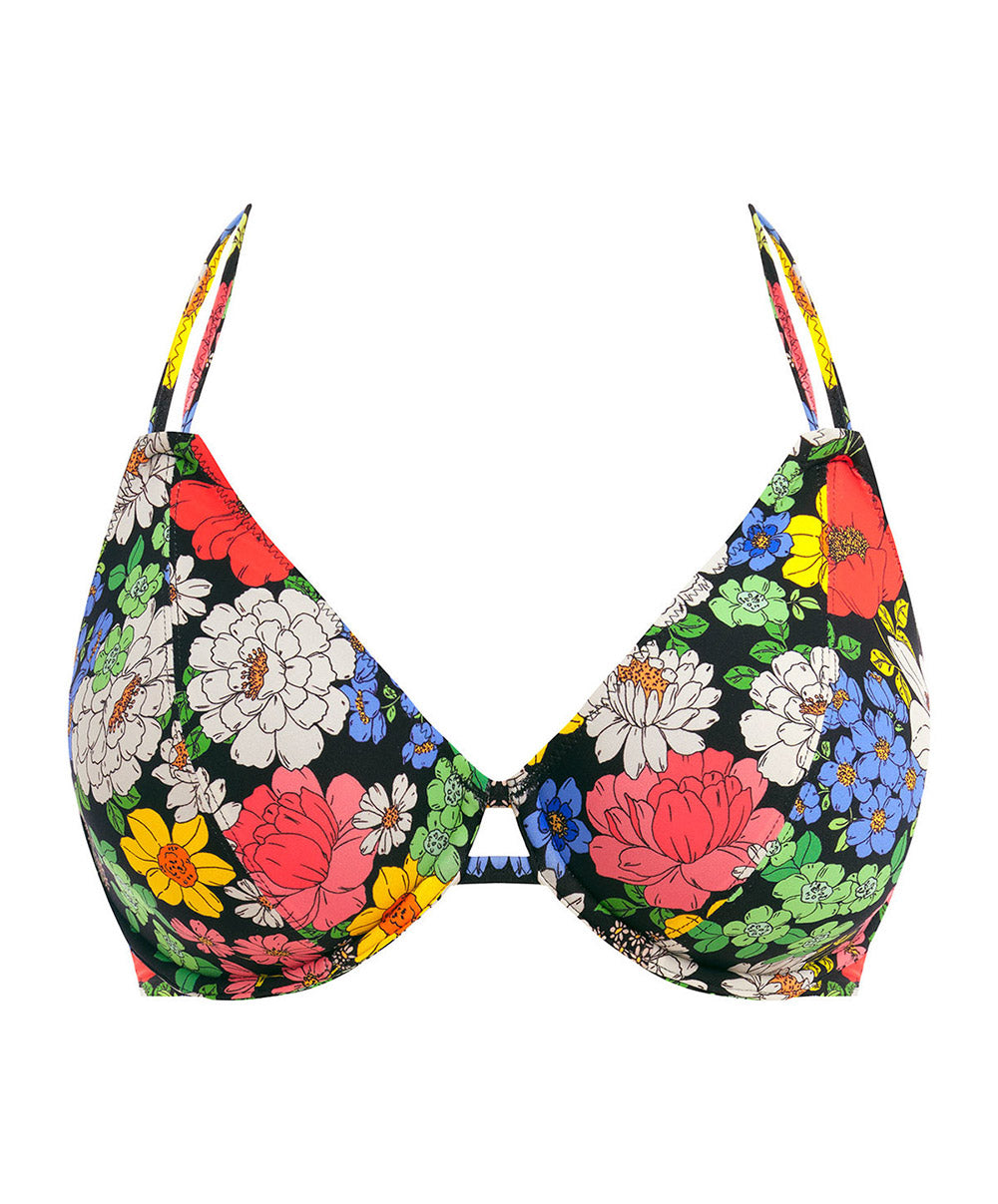 Soutien-gorge de bain bikini tour de cou Floral Haze multicolore Freya swim AS202804-MUI