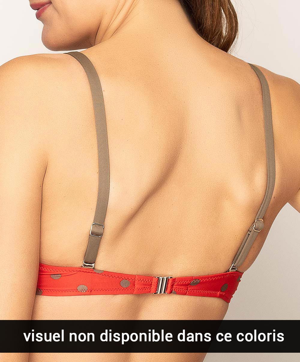 Soutien-gorge de bain coque La Pois Toujours acqua brun Antigel Bain EBA4322-PA