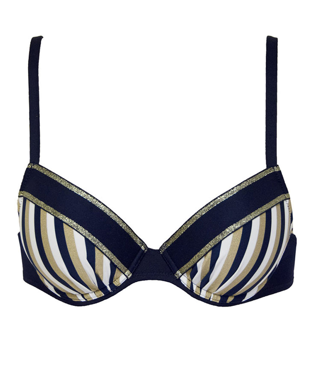 Soutien-gorge de bain coque La Belle à Bord or navy Antigel Bain EBB4375-ON