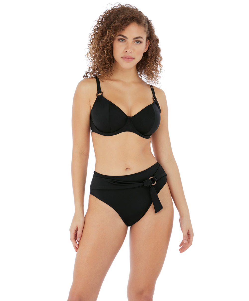 Soutien-gorge de bain moulé à armatures décolleté plongeant Coco Wave noir Freya swim AS7000-BLK