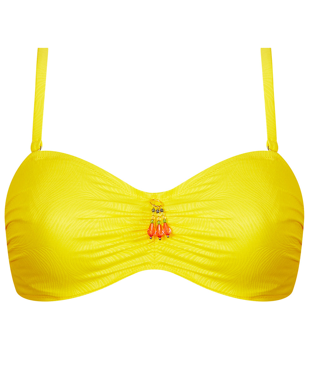 Soutien-gorge de bain souple bandeau La Muse des Vagues jaune Antigel Bain FBB7426-JA 100