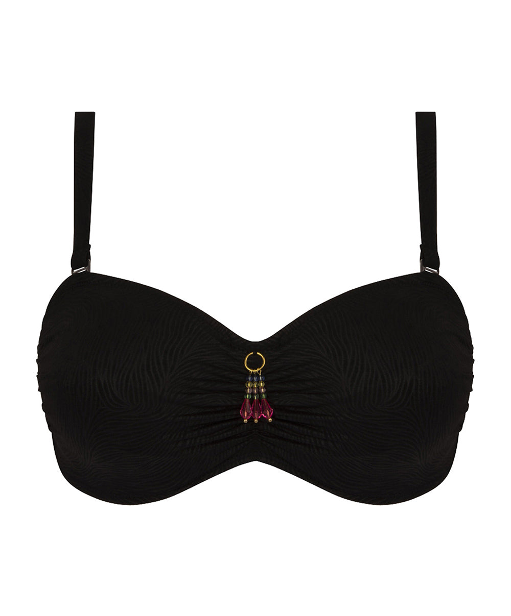 Soutien-gorge de bain souple bandeau La Muse des Vagues noir Antigel Bain FBB7426-NO 10