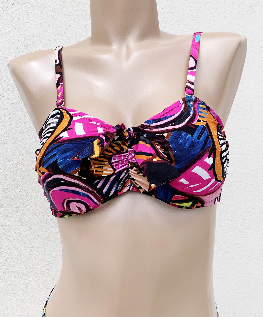 Soutien-gorge de bain souple bandeau L'Art Première fuchsia Antigel Bain FBA7442-FP