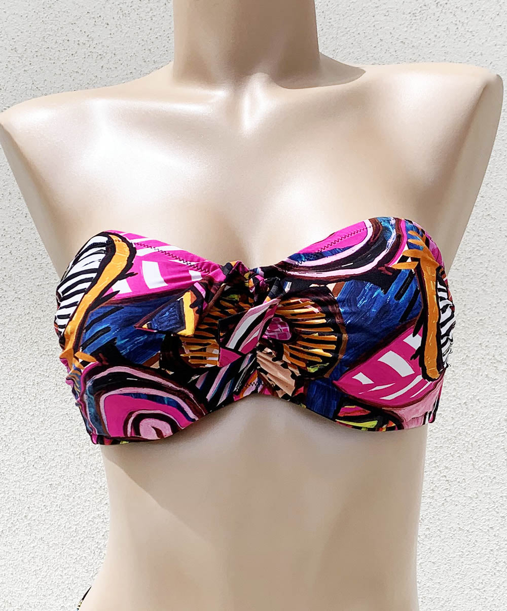 Soutien-gorge de bain souple bandeau L'Art Première fuchsia Antigel Bain FBA7442-FP