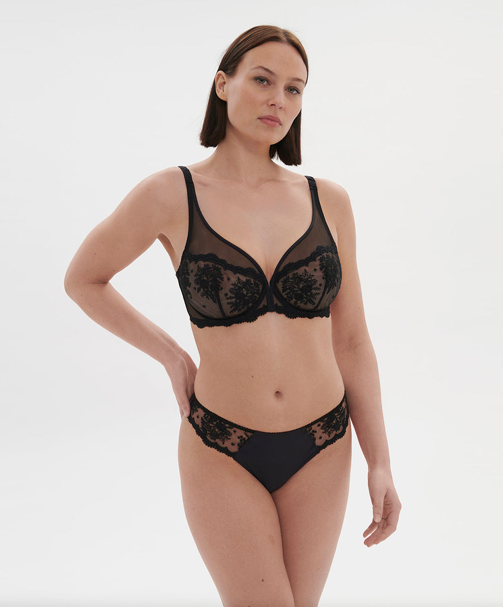 Soutien-gorge décolleté plongeant à armatures Simone Pérèle Intrigue noir 1E2319-015