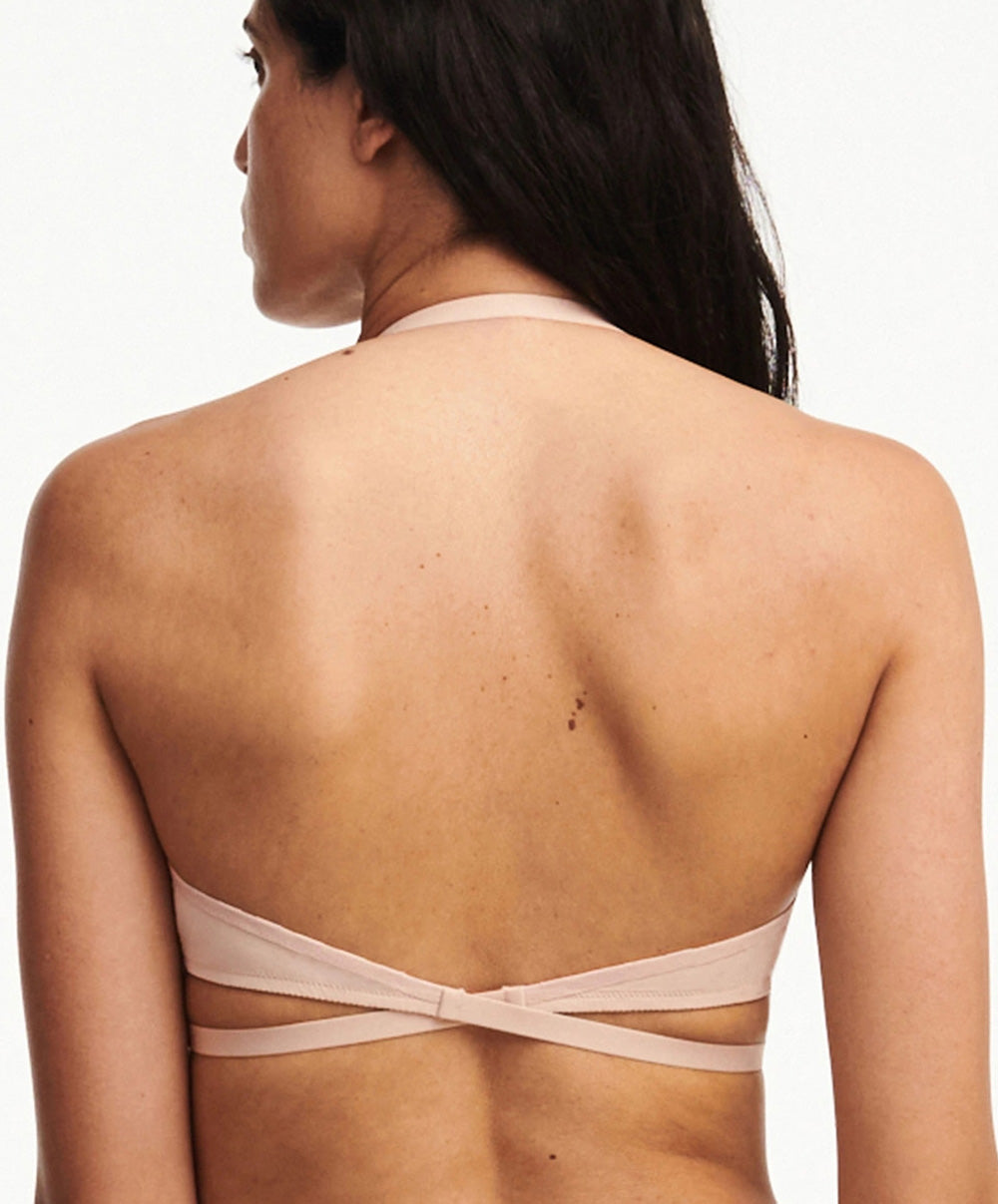 Soutien-gorge coques dos nu multipositions Chantelle Open Back beige doré C912N9-01N