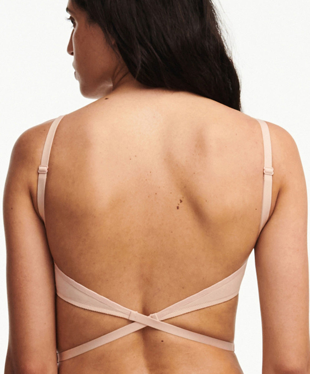 Soutien-gorge coques dos nu multipositions Chantelle Open Back beige doré C912N9-01N