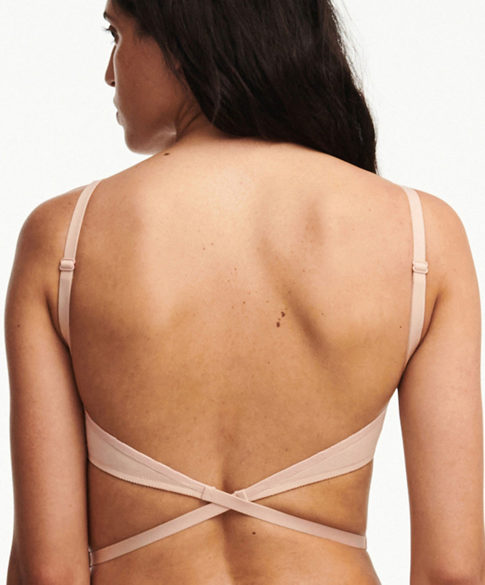 Soutien-gorge coques dos nu multipositions Chantelle Open Back beige doré C912N9-01N