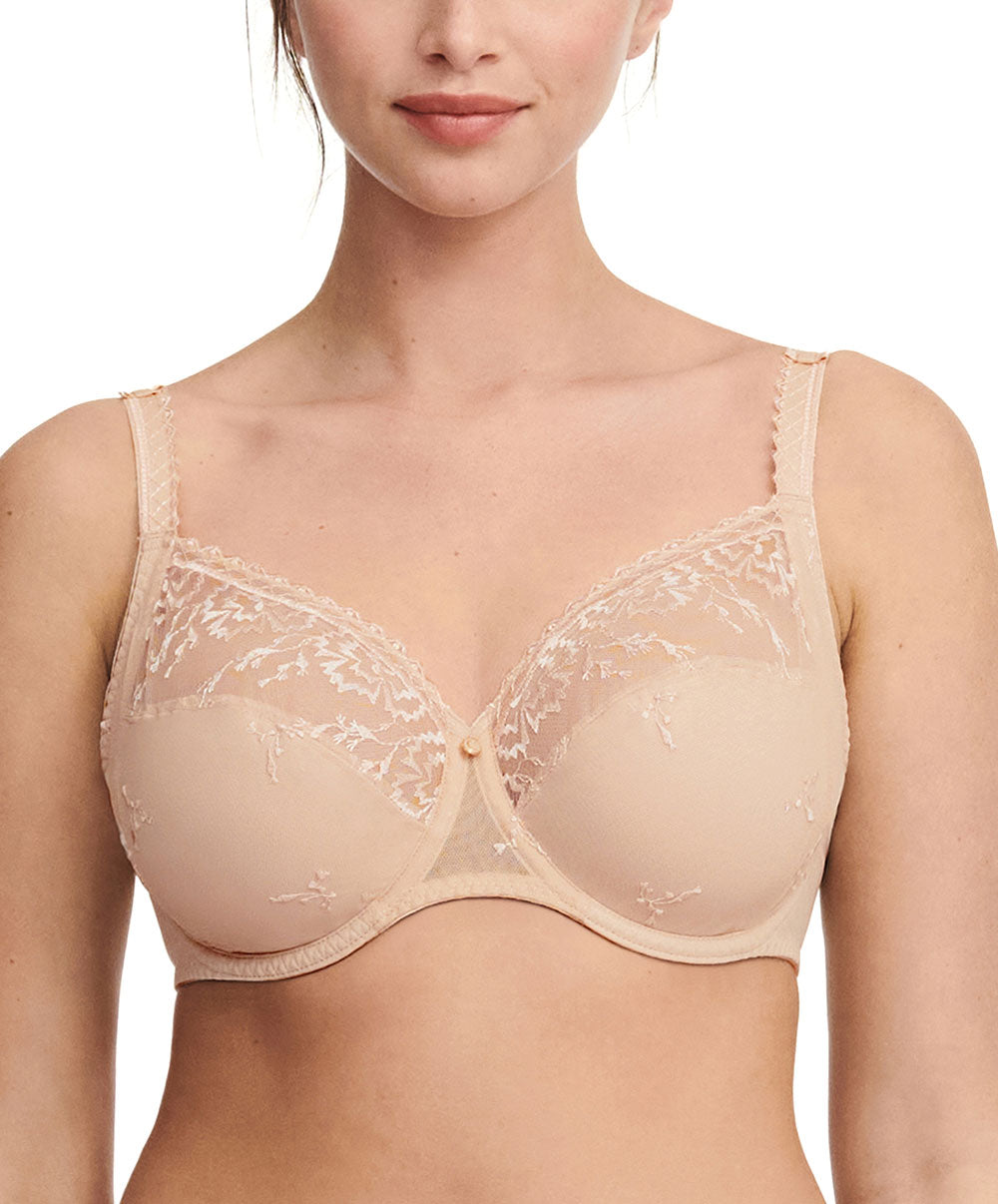 Soutien-gorge couvrant 3 parties grande taille Chantelle Every curve beige doré C16B10-01N