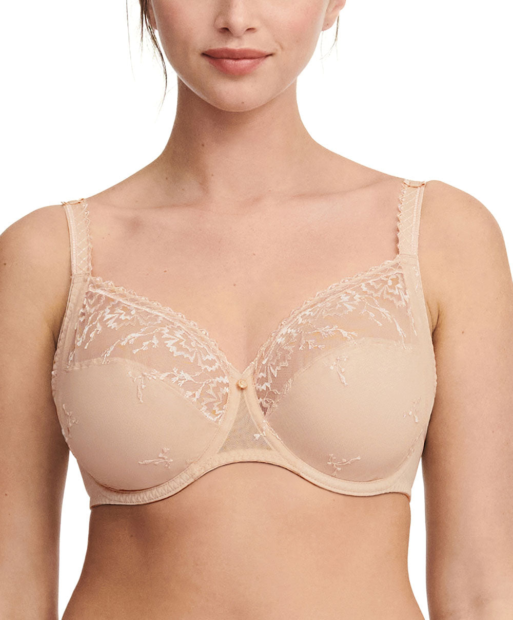 Soutien-gorge couvrant 3 parties grande taille Chantelle Every curve beige doré C16B10-01N